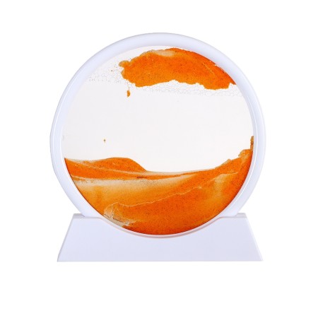 Sanding clock-picture, 18 x 19 cm, anti-stress, orange sand-1