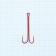 Double hook with a long fore -end Fish 2 Fish 303 No. 2/0, Red color, 55 mm