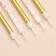 Candles for the Cake "Confetti", 12 pcs, gold and white