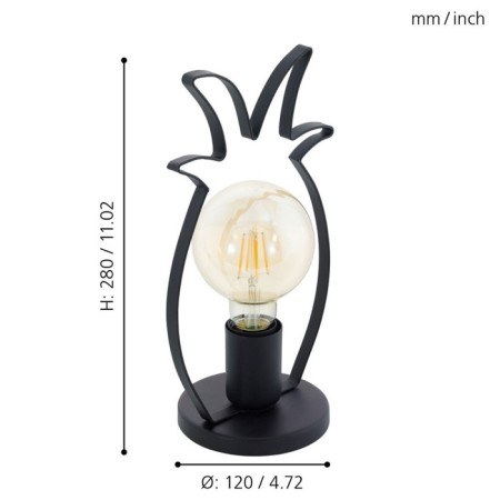 Coldfield table lamp, 1x60W E27, black color-2