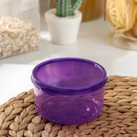 Container Round shares, food, 300 ml, purple color-3