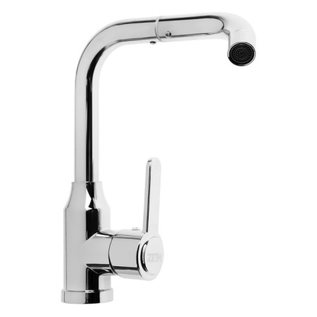 Kitchen mixer Zein Z3704, swing pour 20 cm high, ABS plastic, chrome-5