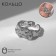 Ring "Roman Lines" minimized, the color of silver, dimensionless