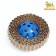 Bell ball with a tambourine, 5 cm, blue
