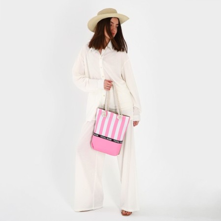 Bag Women's beach on lightning, pink color-6