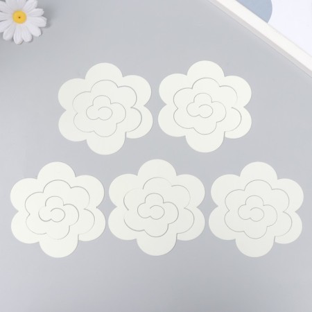 The workpiece of Foamiran "Flower Curly" 10x9.5 cm set 5 pcs. Shampan-3