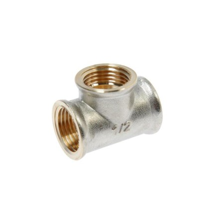The tee "CTM", 1/2 ", internal/internal/internal thread, nickel -plated brass-1