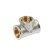 The tee "CTM", 1/2 ", internal/internal/internal thread, nickel -plated brass