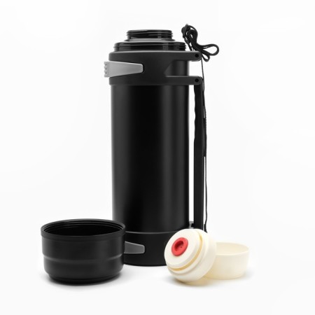 Thermos, 5 l, Volume "Columbus", with two circles, retains heat 24 hours, 19 x 46.7 cm, black-1