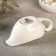 Porcelain saucer Wilmax, 100 ml, 13 × 6 × 5 cm, white color
