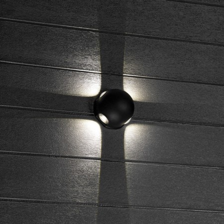 Lamp wall -mounted invoice Duwi Nuovo 103x103x77mm 4W plastic 4200K IP 54 Black 4 rays 990523-9