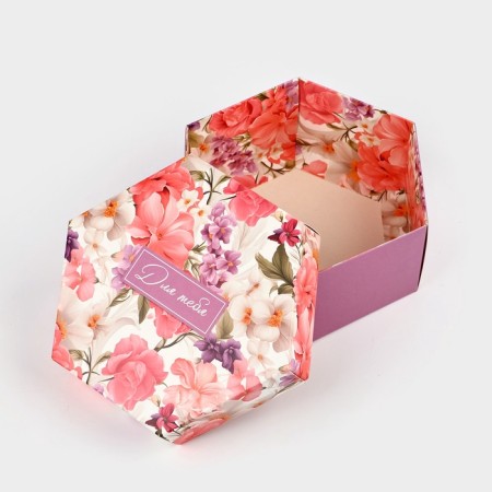 Folding box "Bright flowers", 15 x 13 x 6 cm-5
