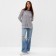 Longslivla female striped Mist ONESIZE, White