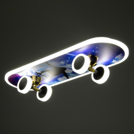 Skateboarder chandelier LED 32W 3000-6000K+7 colors backlight 60x20x7 cm Bayerlux-4