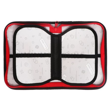 Penal 3 sections, tab inside, 140 x 210 x 40 mm, fabric, calligrata top block "Cool bulldog"-5