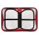 Penal 3 sections, tab inside, 140 x 210 x 40 mm, fabric, calligrata top block "Cool bulldog"