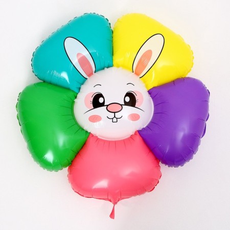 Polymer ball 38 "Bunny-flowering", multi-colored