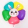 Polymer ball 38 "Bunny-flowering", multi-colored
