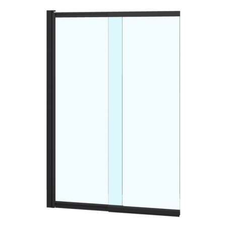 Bath curtain Azario Boston 143, 80x140 cm, sliding, black matte profile