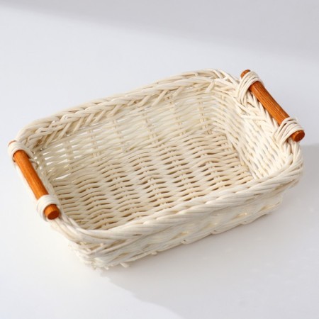 Basket with handles, 14 × 19 × 5 cm, rattan-2