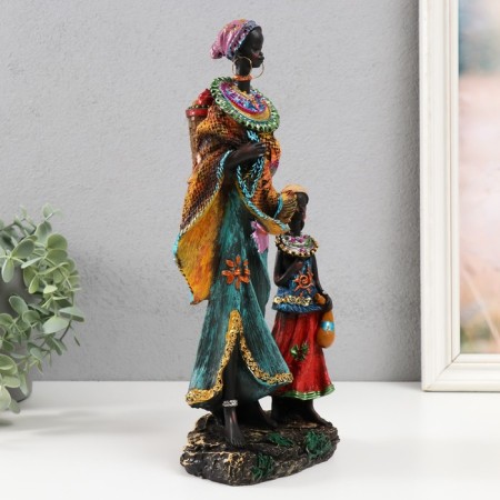 Souvenir Polystone "Africa. Mom and daughter" MIX 10x14x31.5 cm-1