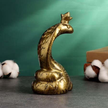 The figure "Snake with the crown" old gold, 7cm-3