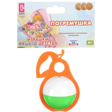 A rattle "Pear", color mix, Aelita-8