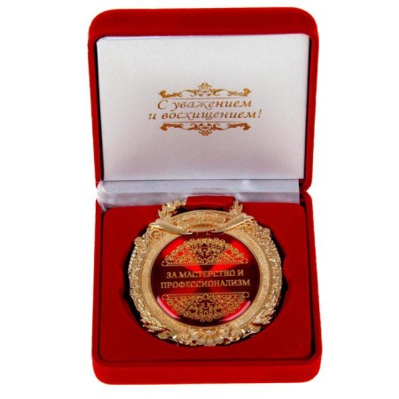 Medal in the velvet box "For skill and professionalism", D = 6.5 cm.-1