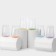 Set of glass glasses Rainbow Fresh, 400 ml, decor, 6 pieces