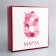 The box is folding, the cover is, "March 8", 30 x 30 x 8 cm without a window