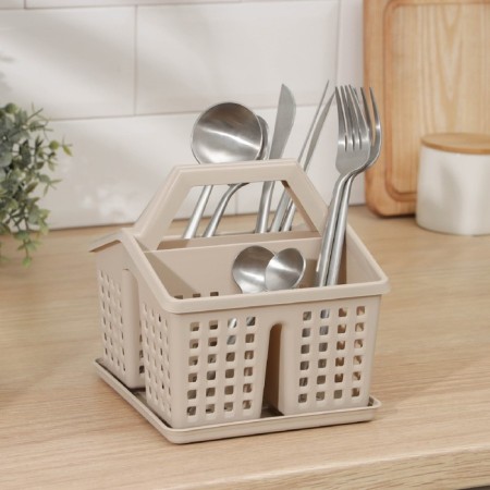 Table for cutlery "Loft", 15 × 16 × 16 cm, Latte color