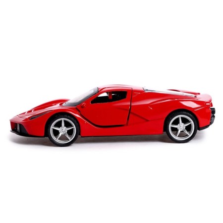 Metal machine "Hypercar", 1:32, inertia, doors open, red color-1