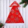 New Year's cap "Snowflakes" 39x27 cm, red