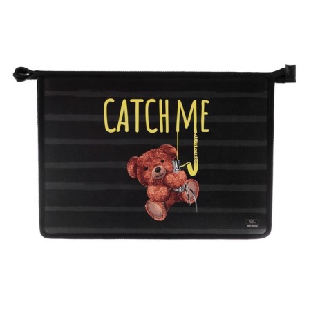 A4, 325 x 230 x 55 mm, zipper on the top, plastic, PM-A4-29 calligrata "Bear"-2