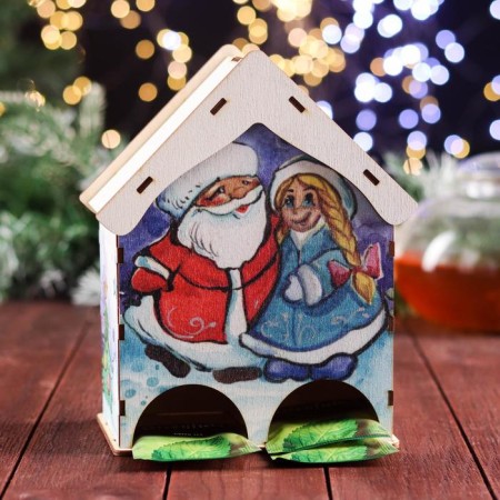 Tea house for two rows "Santa Claus" 15.5 × 9.6 × 20 cm