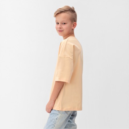 T-shirt Children's Minaku: Basic Line Kids color light-beige, height 140 cm-2