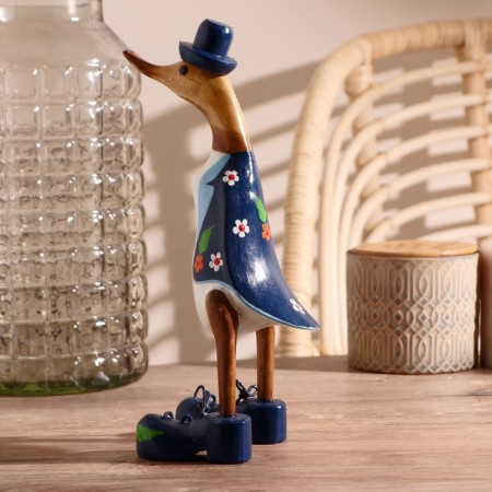 Souvenir "Duck in a blue summer suit" tree 13x9x27 cm-1