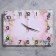 Watching clock, interior "pink flowers", silent, 25 x 35 cm, aa