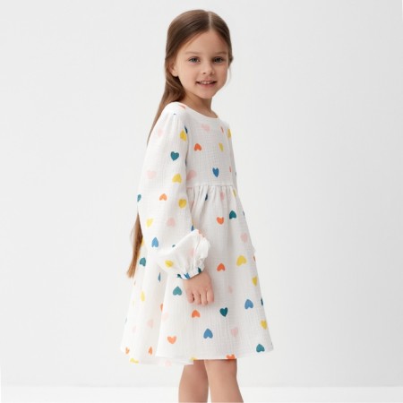 Платье детское с дл. рукавом KAFTAN "Сердечки", р.28 (86-92 см)-8