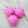 Set of balls plastic D-5.5 cm, 3 pcs "matte" bright pink