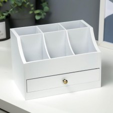 Casket wood for jewelry and cosmetics 1 box white 21x14.5x15 cm