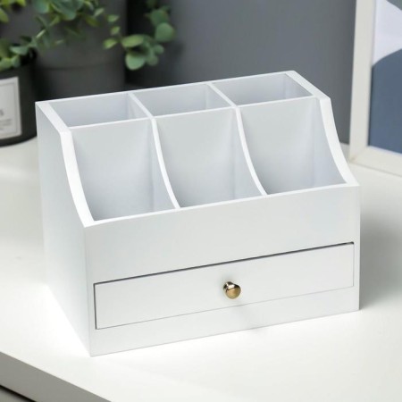 Casket wood for jewelry and cosmetics 1 box white 21x14.5x15 cm