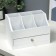 Casket wood for jewelry and cosmetics 1 box white 21x14.5x15 cm