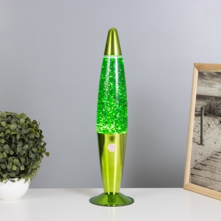Lava-lamp "Rocket" 1x30W E14-R39 (sparkles) green 11x11x41cm-1