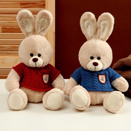 Soft toy "Hare", in a sweater, 25 cm, color mix-3