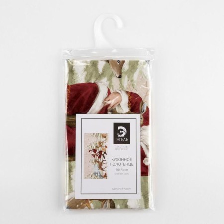 New Year's towel "Ethel" Christmas Forest 40x73 cm, 100% HL, sarzha 190 g/m2-5