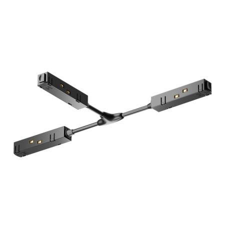T-shaped power connector for the track system Technical TRA004CWT-22B, 43x23x2 cm, black color