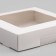 Self -charged box, white, 13 x 13 x 3 cm