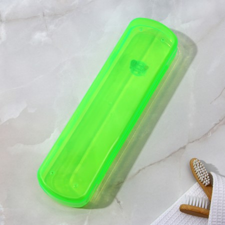 Case for toothbrushes and pasta, green, 21 x 5.5 cm-2