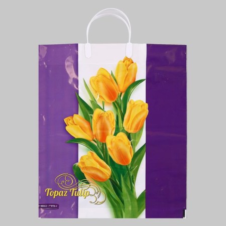 Package "Tender Tulips", polyethylene with a plastic pen, 90 μm 38 x 44 cm